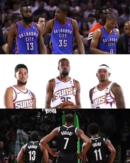 太陽三巨頭徹底失敗？美媒：杜蘭特的三巨頭球隊總是一樣的結(jié)局？